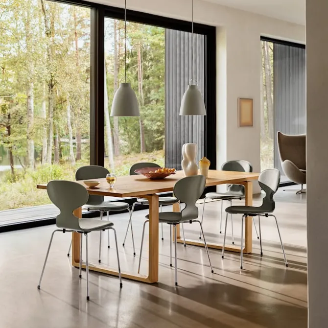 3101 Myran stol Coloured Ash Veneer Silver Grey