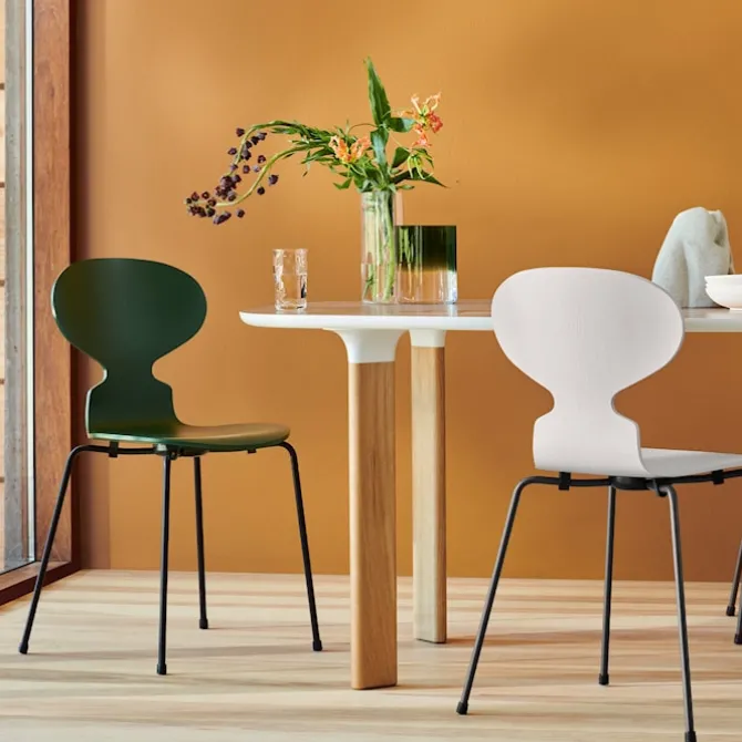 3100 Myran stol Coloured Ash Veneer Brown Bronze