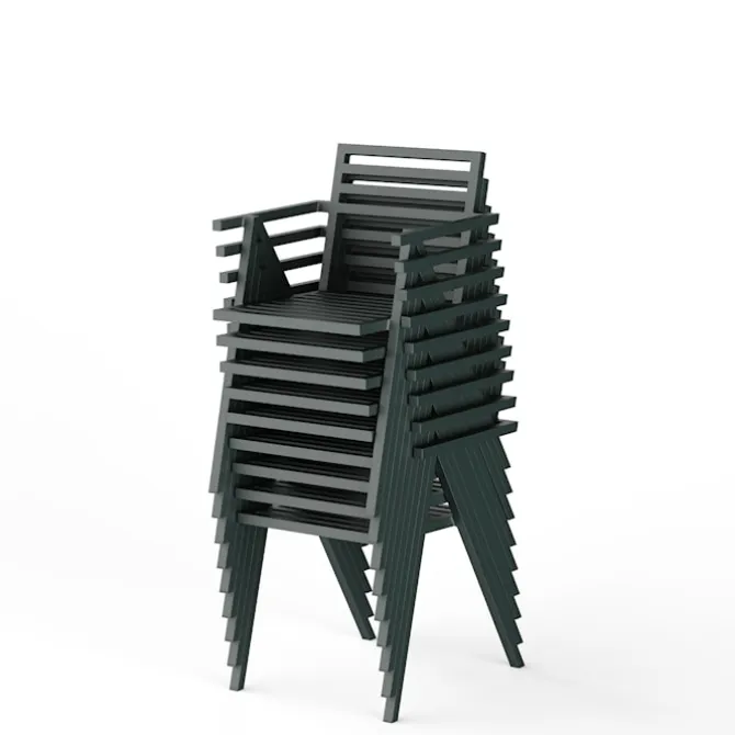 19 Outdoors Stacking Arm Chair Set of 2