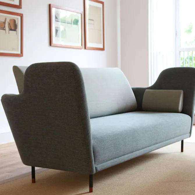 57 sofa Brownished Steel/Walnut