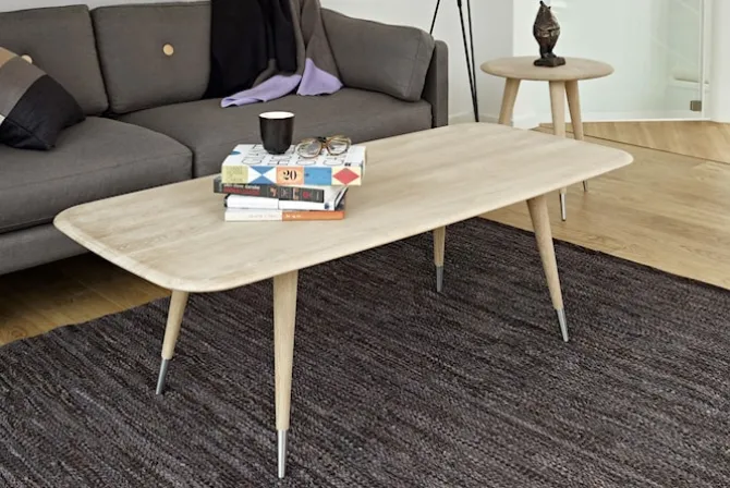 AK 2530-2532 Point Coffee Table - Walnut Oil