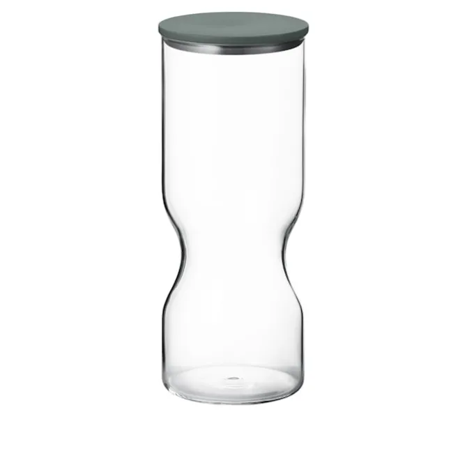 Alfredo beholder Large 1,5 L glass grønt rustfritt stållokk