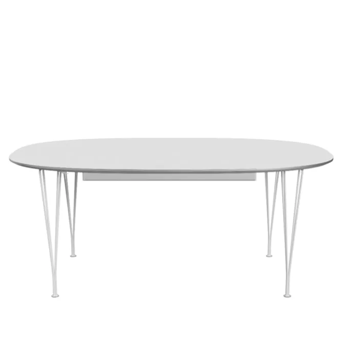 B620 Superellipse uttrekkbart spisebord 170–270 x 100 cm White