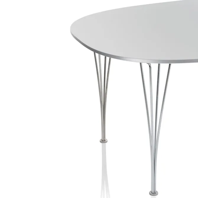 B620 Superellipse uttrekkbart spisebord 170–270 x 100 cm White