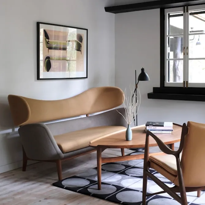 Baker sofa Clear oiled oak