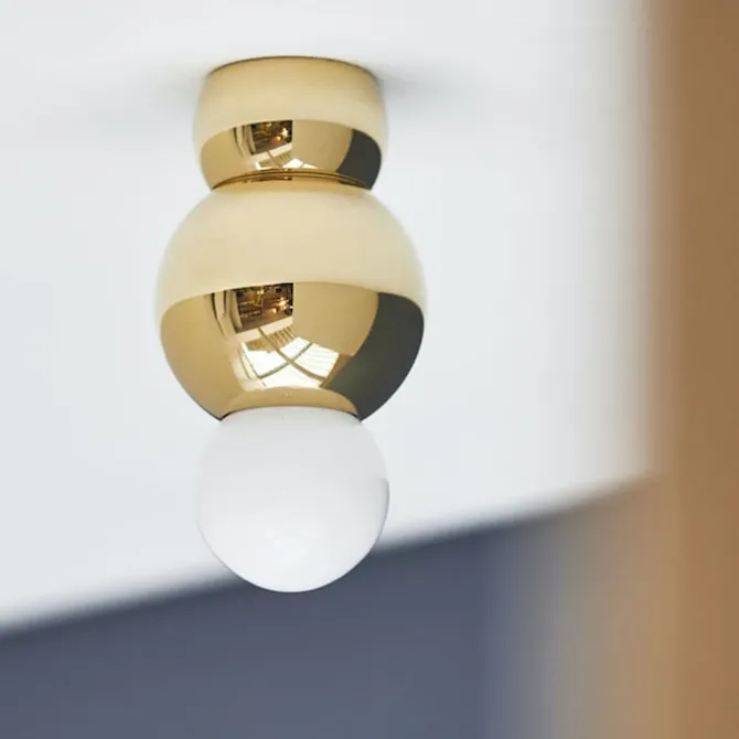 Ball Light Ceiling Polished Brass