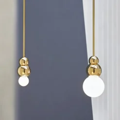 Ball Light Pendant Large Polished Brass