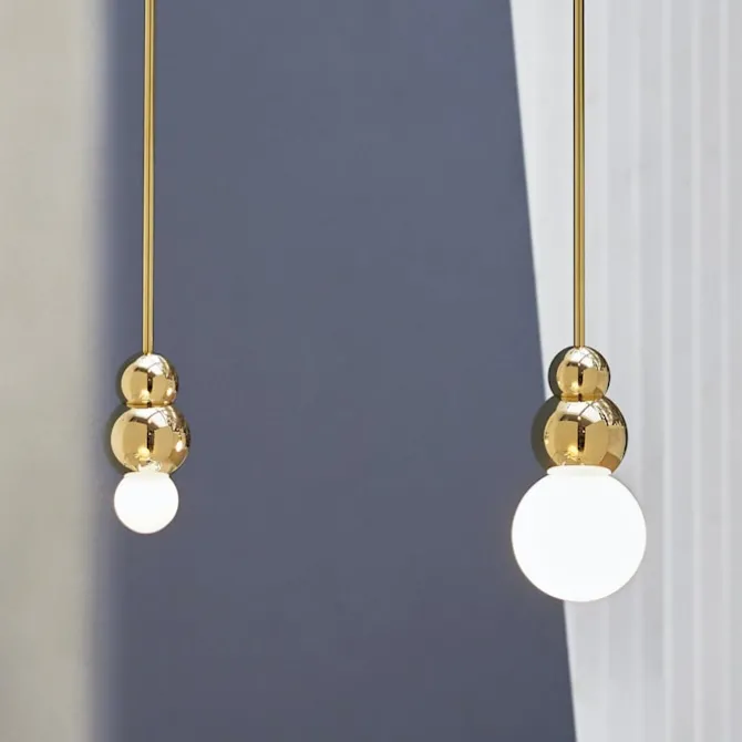 Ball Light Pendant Large Polished Brass