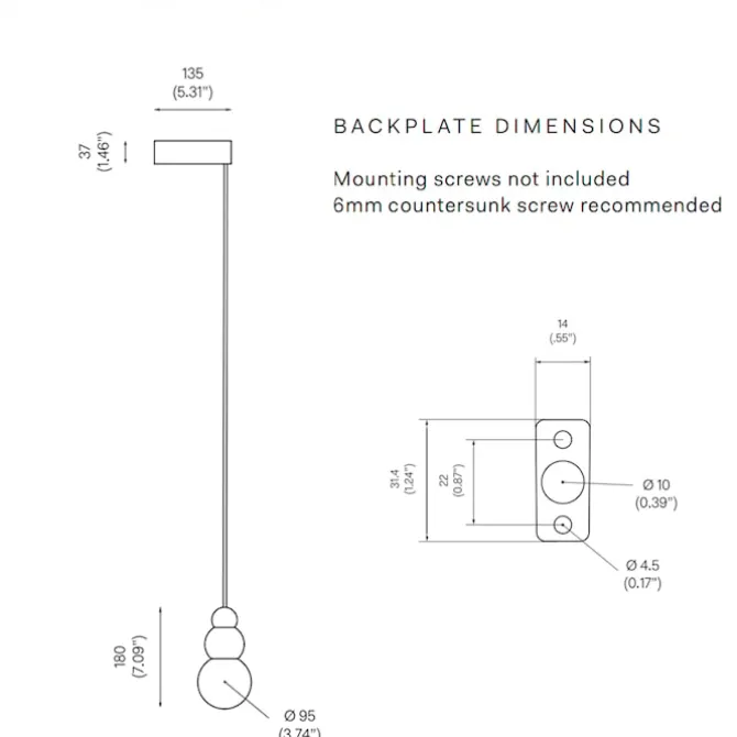 Ball Light Wall Bracket Flex Large
