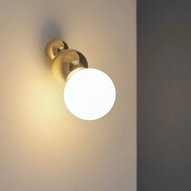 Ball Light Wall Large Mounted Polished Brass