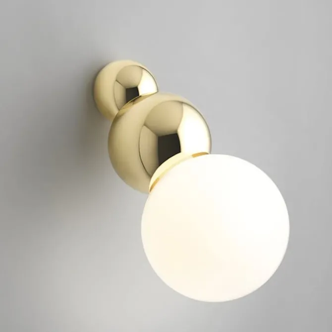 Ball Light Wall Large Mounted Polished Brass