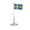Bernadotte Swedish Flag, Incl. Flagpole, Stainless Steel
