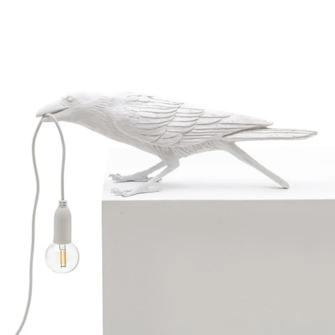 Bird Lamp Playing - Hvit