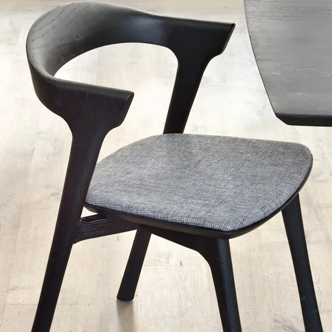 Bok Dining Chair Black Oak Upholstered