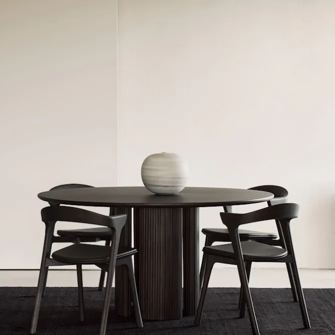 Bok Dining Chair Oak Brown Upholstered