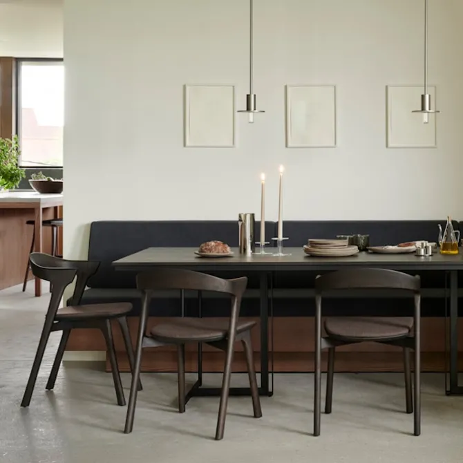Bok Dining Chair Oak Brown Upholstered