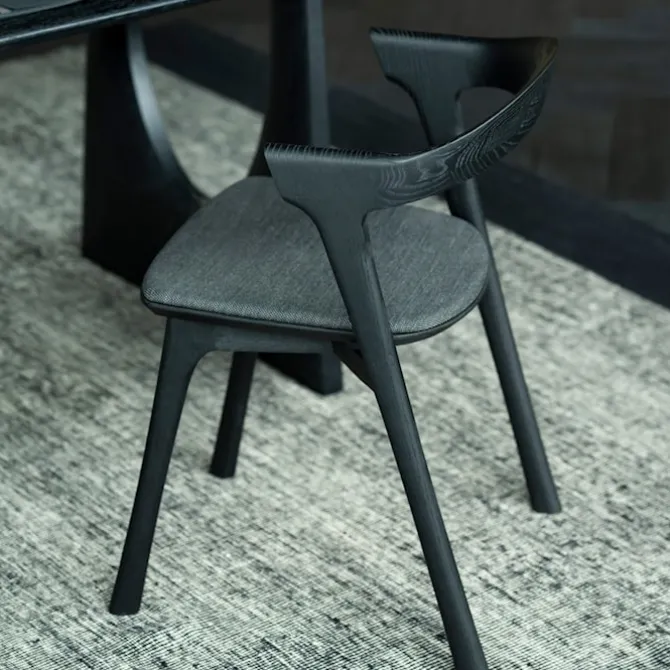 Bok Dining Chair Oak Brown Upholstered