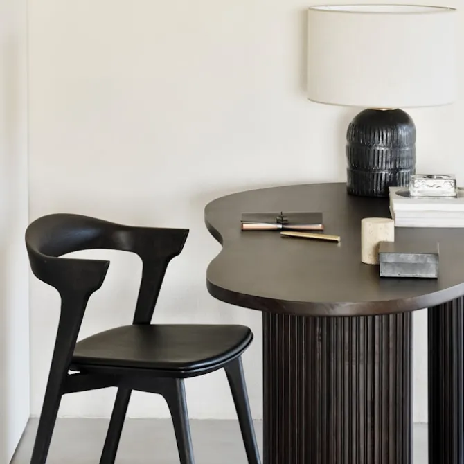 Bok Dining Chair Oak Brown Upholstered