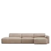 Brick 3-Seater Chaise Lounge Open End Left