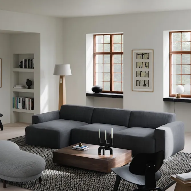Brick 2-Seater Chaise Lounge Open End Left