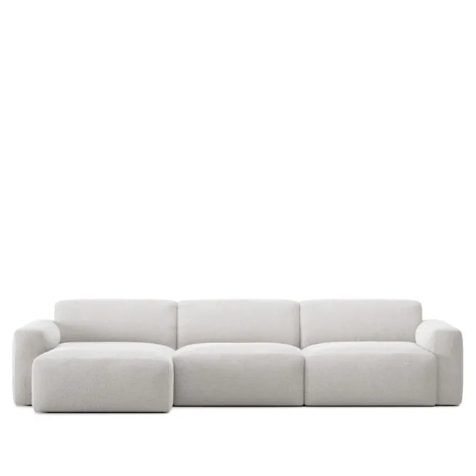 Brick 3-Seater Chaise Lounge Left