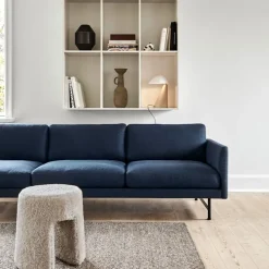 Calmo 3-seters sofa svart metall
