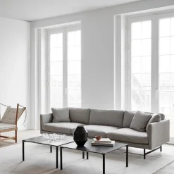 Calmo 3-seters sofa svart metall