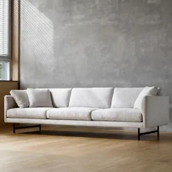 Calmo 3-seters sofa svart metall