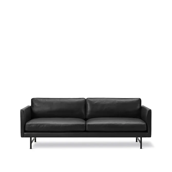 Calmo 2-seters sofa svart stål