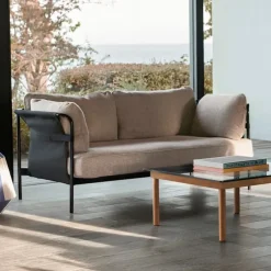 Can 2-seters sofa Chrome/Black