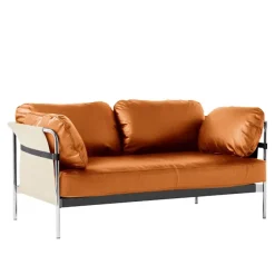 Can 2-seters sofa Chrome/Natural