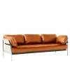 Can 3-seters sofa Chrome/Natural