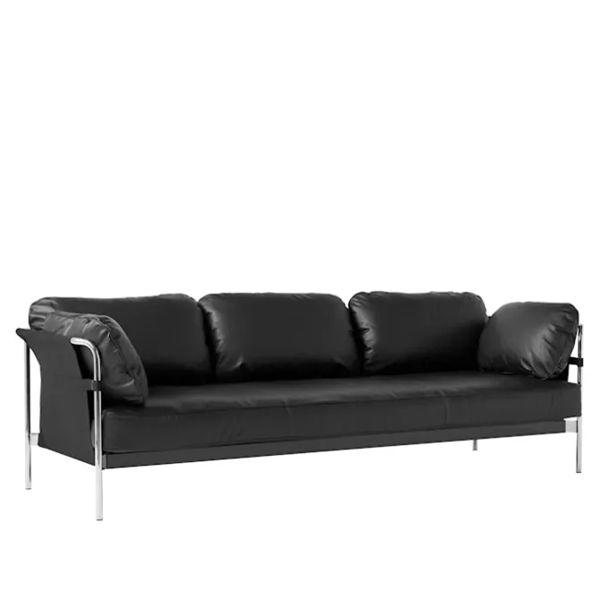 Can 3-sitssoffa Black/Natural