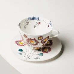 Cappuccino Cup & Saucer Anemone Milk