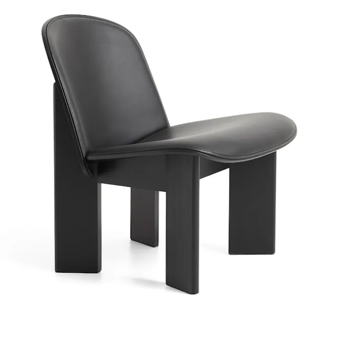 Chisel lenestol Front Upholstery Black Oak