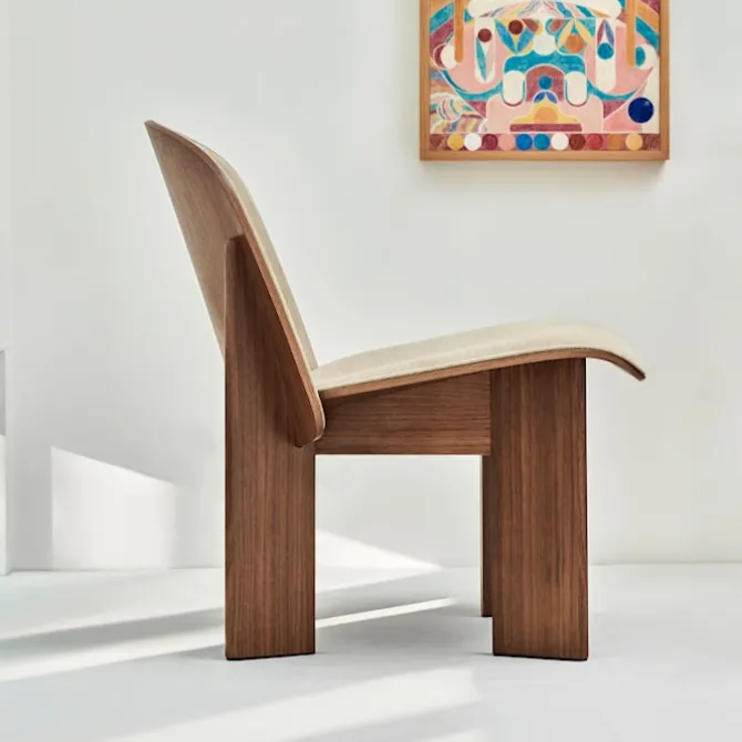 Chisel lenestol Front Upholstery Black Oak