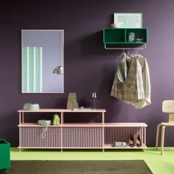 Coat Shelf With Clothes Rack - Azure
