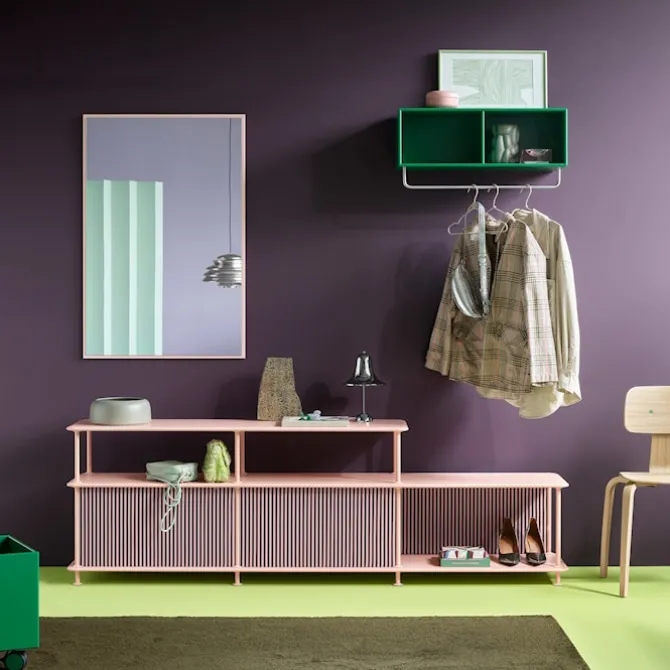 Coat Shelf With Clothes Rack - Azure
