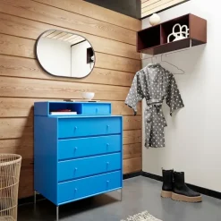 Coat Shelf With Clothes Rack - Azure