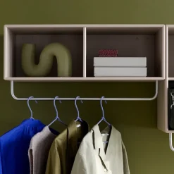 Coat Shelf With Clothes Rack - Azure