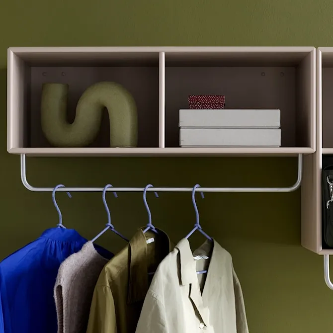 Coat Shelf With Clothes Rack - Azure