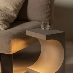 Concrete Tangent Side Table Lamp