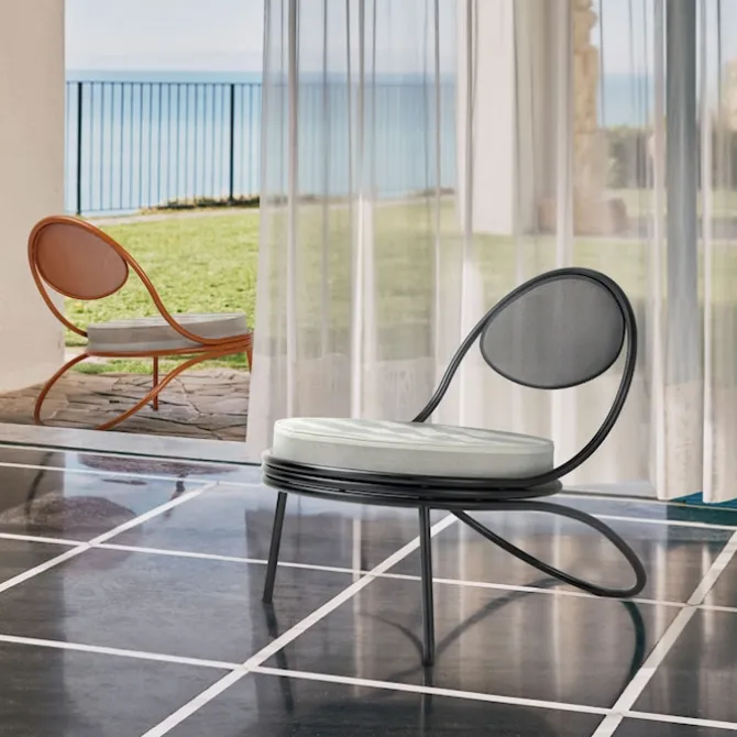 Copacabana utendørs lenestol Black Semi Matt