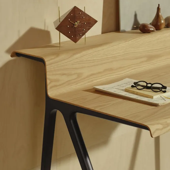 Courier skrivebord light oak