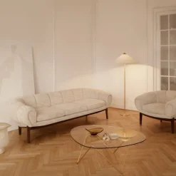 Croissant 3-seters sofa eik