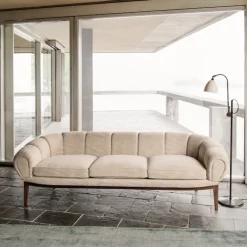 Croissant 3-seters sofa eik