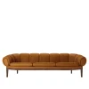 Croissant 3-seters sofa valnøtt
