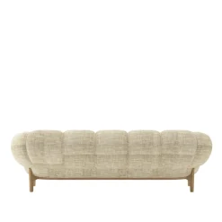 Croissant 3-seters sofa valnøtt