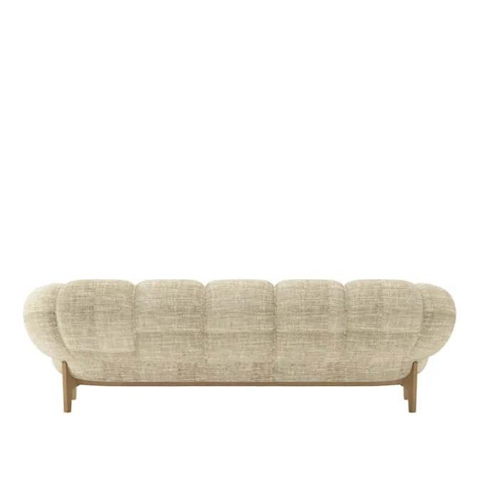 Croissant 3-seters sofa valnøtt