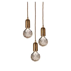 Crystal Bulb Chandelier 3 Piece